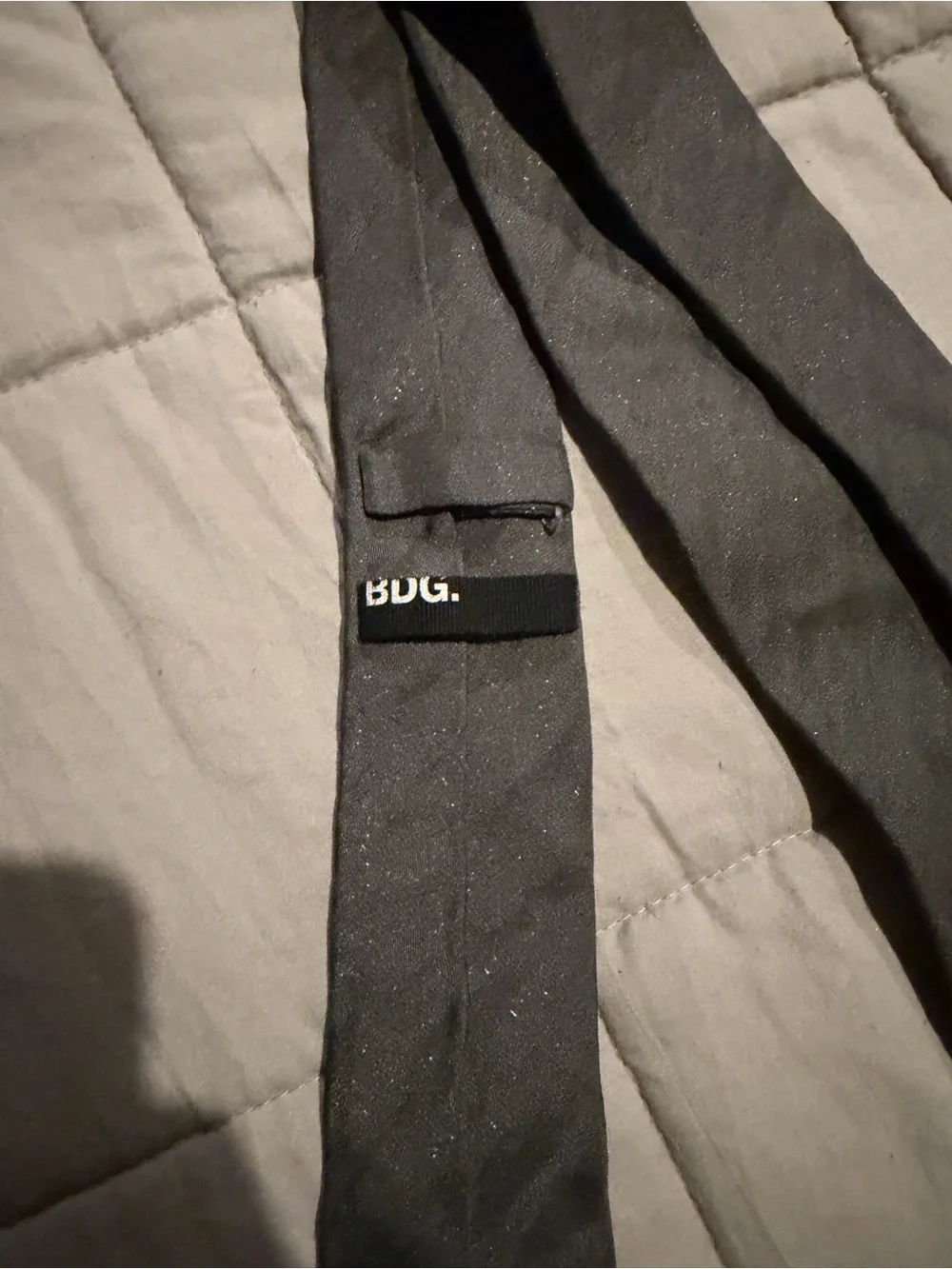 BDG Slim Charcoal Gray Textured Tie